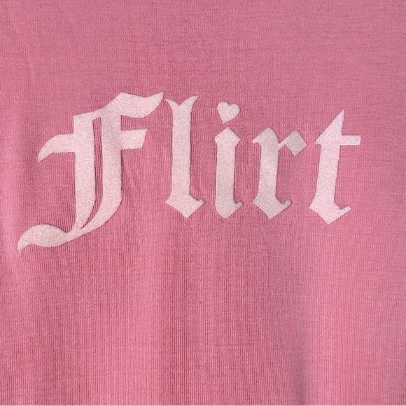 NWOT Wildfox REN Flirt Long Sleeve Crop Top Ruffled Hems‎ Sz Large - Picture 3 of 9